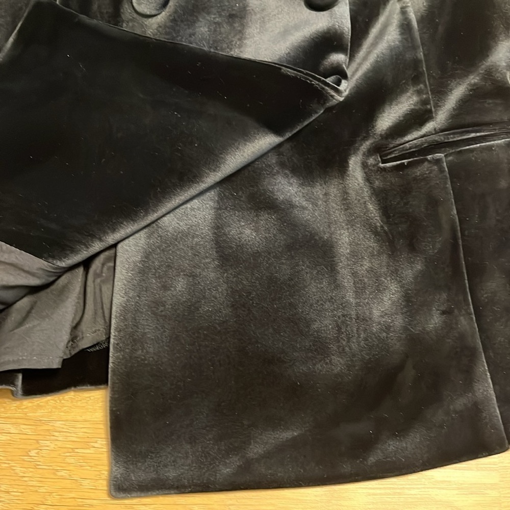 NEW Express Black Velvet off the shoulder faux double breasted vest sizes XS ,L - Picture 14 of 16